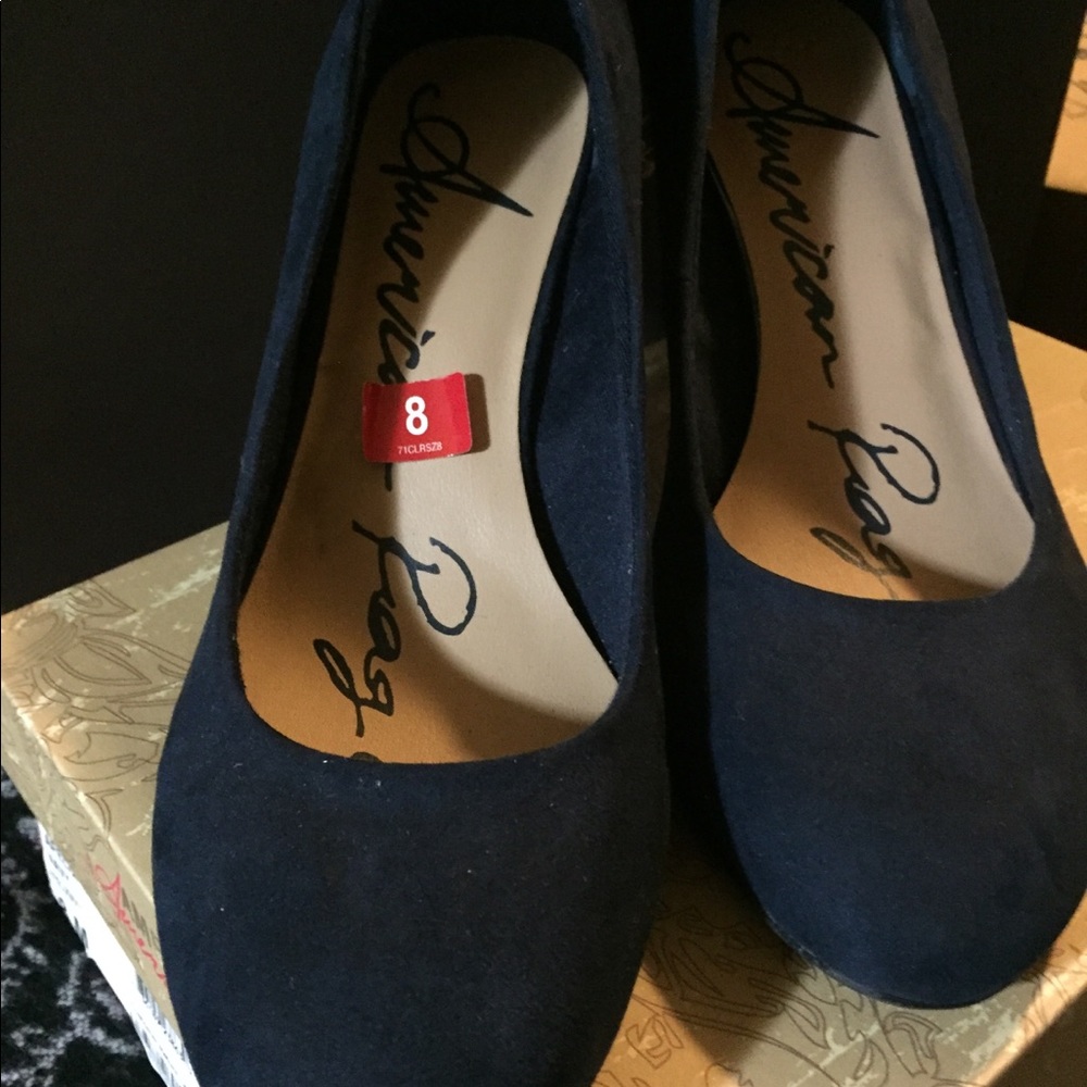 American Rag Felix Pumps Navy high hills - Picture 3 of 4